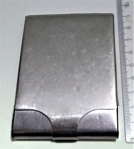 Imagen 5 de 8 de Cigarrera Portacigarros Cartera Bolsillo En Acero Inoxidable
