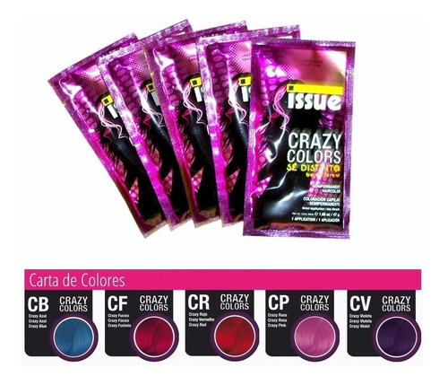 Imagen 1 de 4 de Issue Tinta Crazy Colors 47 Gr Fucsia