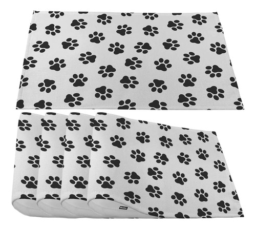 Moslion Cat Dog Paw Manteles Individuales