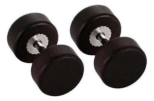 2x 1 Par De Hombres Ear Ears Studs Natural Negro Stainlee