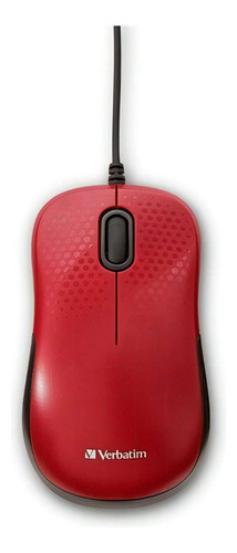 Mouse Verbatim 70234 Rojo Óptico Silencioso Con Cable