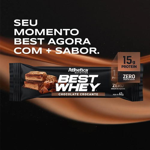 Best Whey Bar 62g Cx12un - Atlhetica Nutrition Reposição