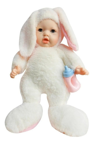 Bebe Honey Bunny Conejito 45cm Con Mamadera Y Sonidos  Cadia