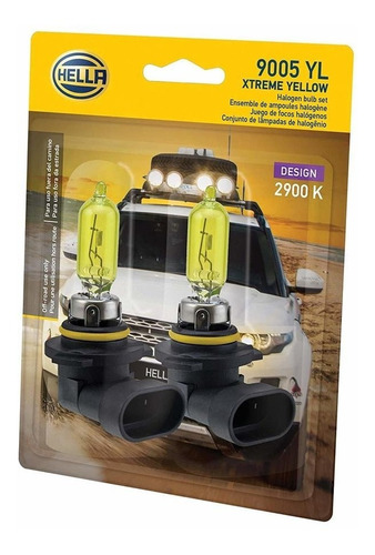 Focos Faros Luces Hella Amarillo Extremo 9005 2900k 55w 2foc