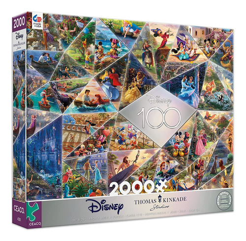 Rompecabezas Disney 100 Aniversario 2000 Pz Obras De Luz Art