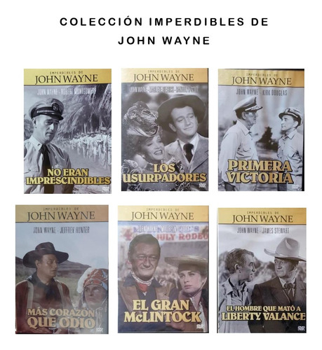 6 Dvd Colección Imperdibles De John Wayne
