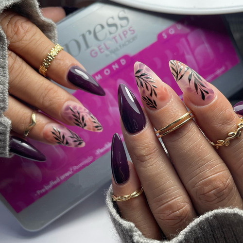Nail Factory Xpress Gel Tips Caja 330 Pz Sistema Soft Gel Color Cristal Almond