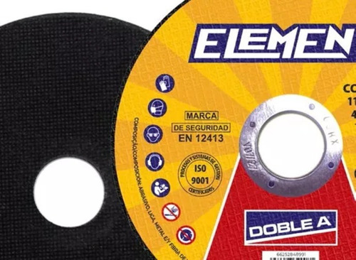 50 Discos De Corte Doble A Element 115 X 1.0 Mm Amoladora Amarillo