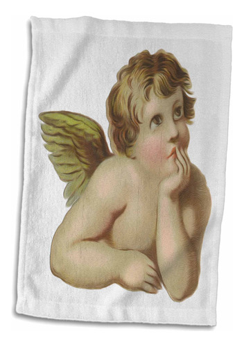 3d Rose Vintage Victorian Thinking Angel Cherub Toalla ...