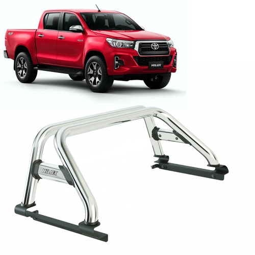 Barra Anti-vuelco Cromada Elegance Toyota Hilux 2016+ Revo