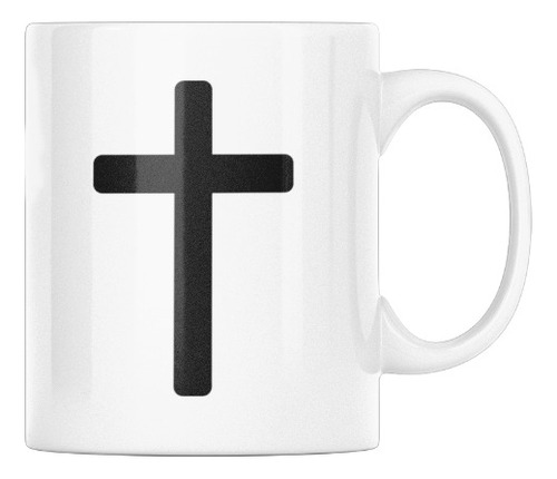 Taza Blanca 11oz Cruz Cristiana