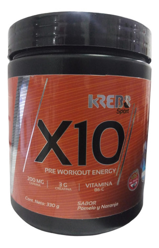 Krebs Sport X10 Pre Workout Energy 330g - Solo Bici