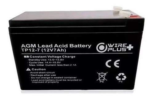 Imagen 3 de 6 de Bateria Pila 12v 7ah Recargable Para Ups Cdp Apc Cerco Moto