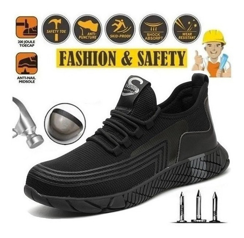Zapatos De Seguridad De Los Hombres Del Dedo Del Pie De Acer