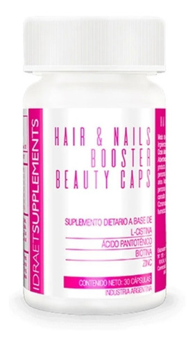 Imagen 1 de 2 de Suplemento Hair Nails Booster Uñas Pelo Fuerte Idraet 30 U.