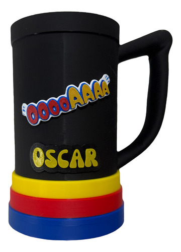 Chopera de Cerveza 500mL Color Negro Diseño Un Poco de Ruido