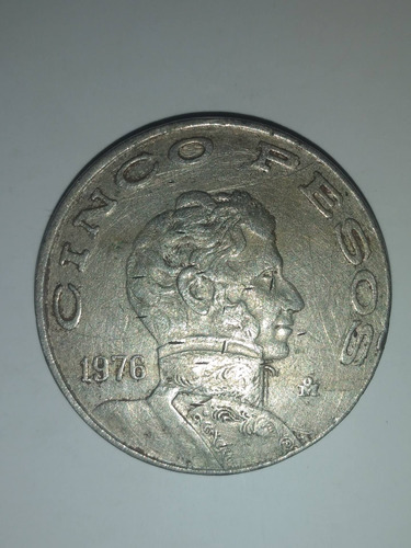 Moneda De 5 Pesos 1976 Mexicana (de Coleccion)
