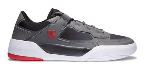 Tenis Hombre Dc Shoes Gris Negro Rojo Metric Skate Casual