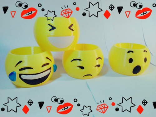 Macetas Cactus Suculentas Set X 4  Emojis ! Emoticones !!!