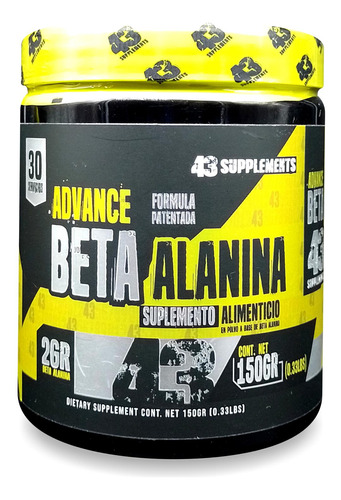 Beta Alanina Advance 150 Gr 30 Serv Sin Sabor 43 Supplements
