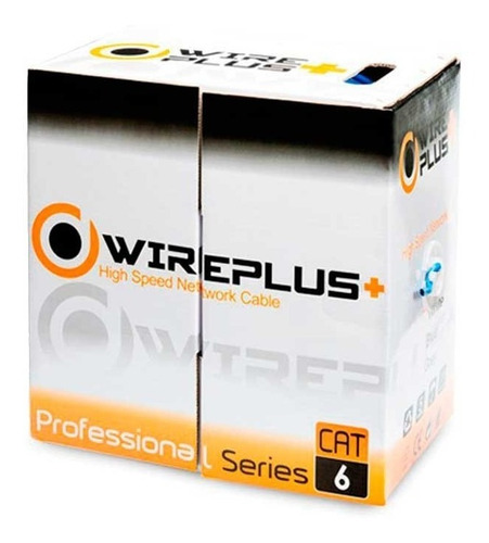 Imagen 1 de 2 de Cable Utp Red Cat6 Categoria 6 Cctv 100 Mts Bobina Internet