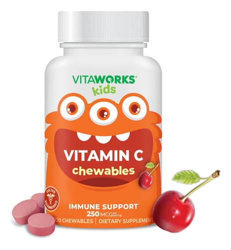 Vitaworks Kids Vitamina C Tabletas Masticables 250 Mg   Sabo