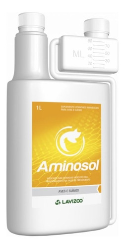 Aminosol 1 Lt - Lavizoo ( Suplemento Equinos Aves E Suínos )