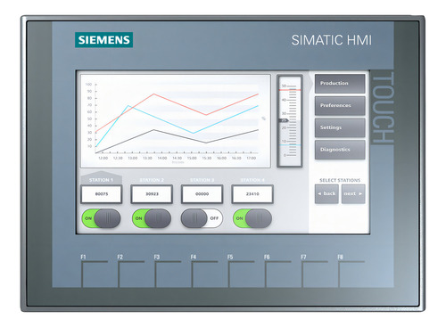 Siemens 6av2123-2ga03-0ax0 Hmi Ktp700 Basic Profibus Dp (Usado)