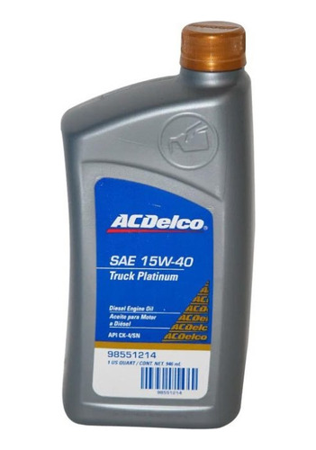 Aceite Mineral 15w40 Acdelco Truck Platinum