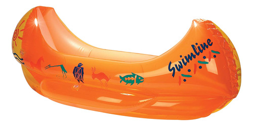 Swimline Flotador Inflable Para Piscina, Canoa, Color Naranj