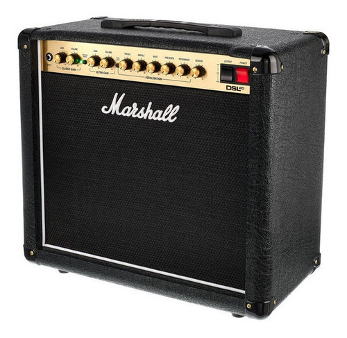 Marshall Dsl20cr Combo Valvulado Guitarra Dsl20 + Footswitch Cor Preto Dourado Mteal