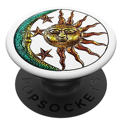 Sol Luna Pop Socket Popsockets Metal Art Lindo Intercambiabl