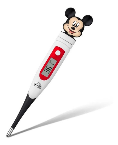 Imagem 1 de 4 de Termômetro Infantil Digital C/ Ponta Flexível Mickey Disney