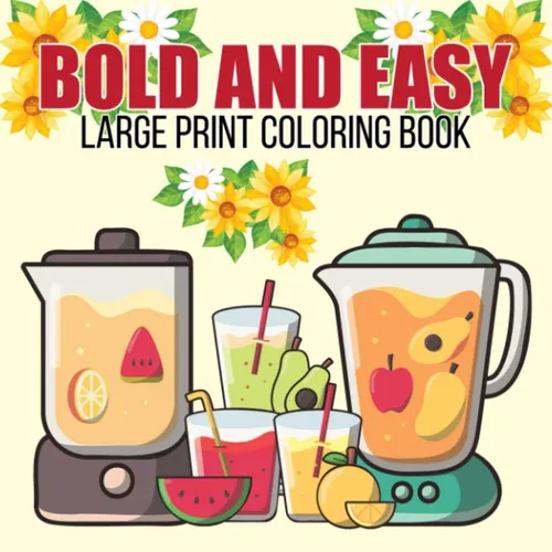 Libro bold and easy large print coloring book 45 big and cuotas