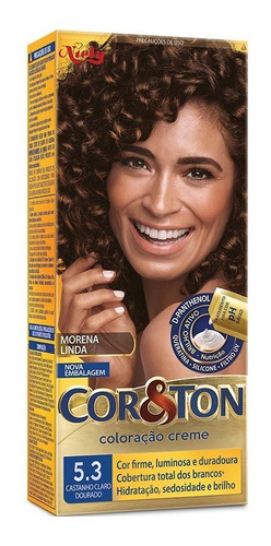 Imagem 1 de 1 de Coloração Cor&ton Castanho Claro Dourado 5.3