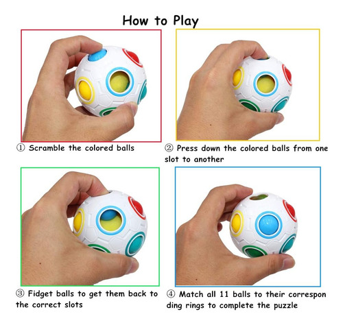 Rompecabezas Moruska Rainbow Ball Cube Magic Arcoíris Ball P