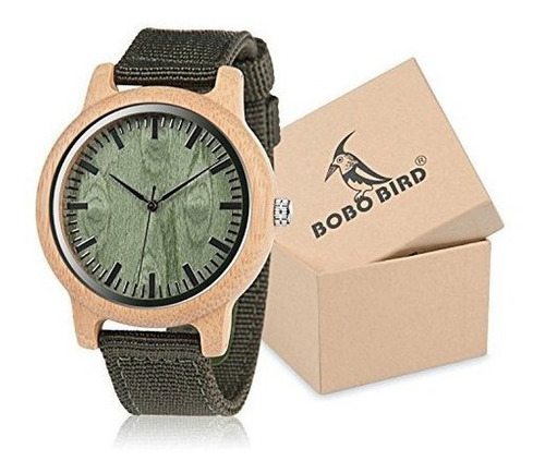 Bobo Bird Reloj De Madera De Bambu Unisex Para Hombres Y Muj