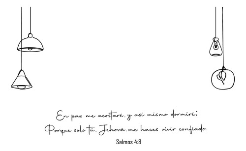 Salmos 4:8 En Paz Me Acostare Verso Bíblico Vinil Adhesivo