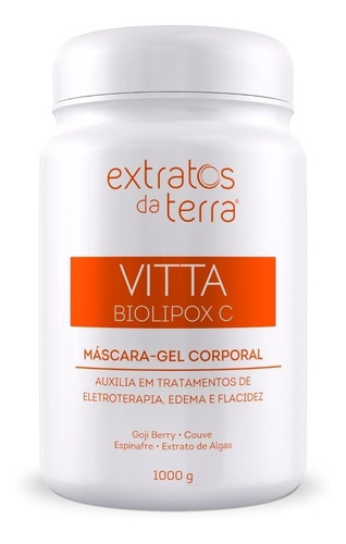 Vitta Máscara Gel Biolipox C 1kg Extratos Da Terra