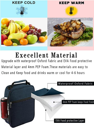 Insulated Lunch Bag - Reusable Lunch Box - Insulated Lunc P5