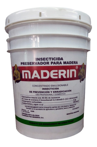 Curador Y Preservador Isecticida Maderas Maderin X 20 Lts