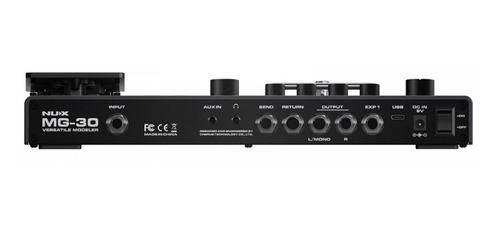Imagen 6 de 8 de Pedalera Multiefectos Y Modelador Nux Mg30 Para Guitarra Cuo