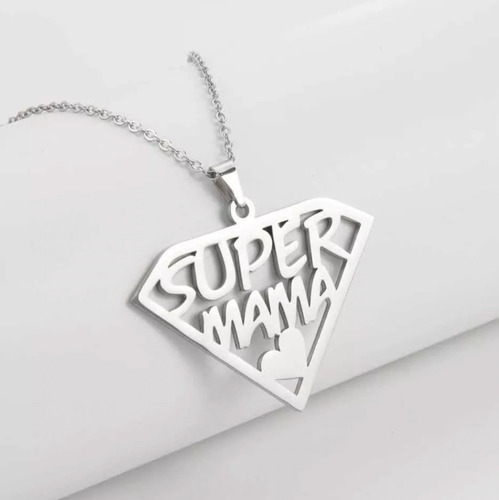 Collar Escudo Super Mama Best Mom Madre Mujer