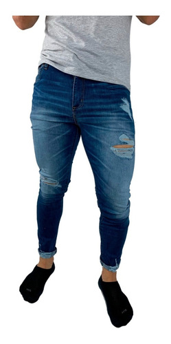 Jeans Kazuma Kings Slim Fit Chupin Hombre Nuevo