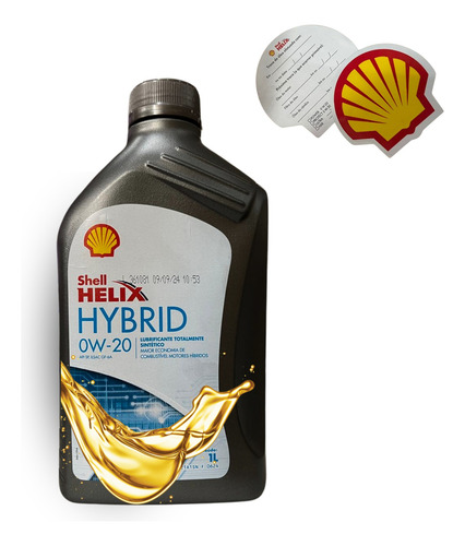 Oleo Motor Original Shell Helix Hibrido 0w20 Apisp Sintetico