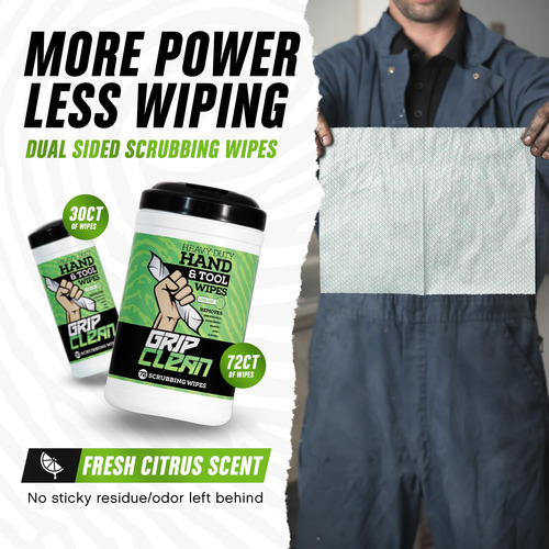 Toallitas Limpiadoras Intensivas Grip Clean (72 Unidades)