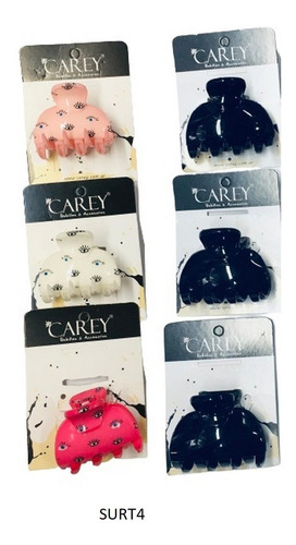 Imagen 4 de 7 de Broche Carey Hebilla Para Pelo X 6 Unid Ar1 Care2 Ellobo