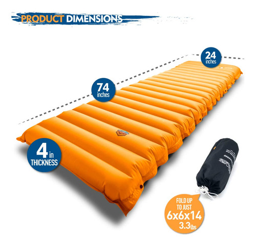 Almohadilla De Dormir Inflable Extra Gruesa Con Bomba Integr