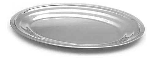 Travessa De Inox Pequena Oval Rasa 21cm Para Salada Petiscos