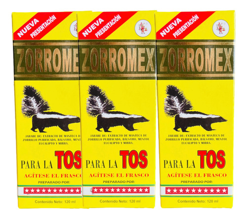 3 Pz Zorromex. Con Miel Y Envío